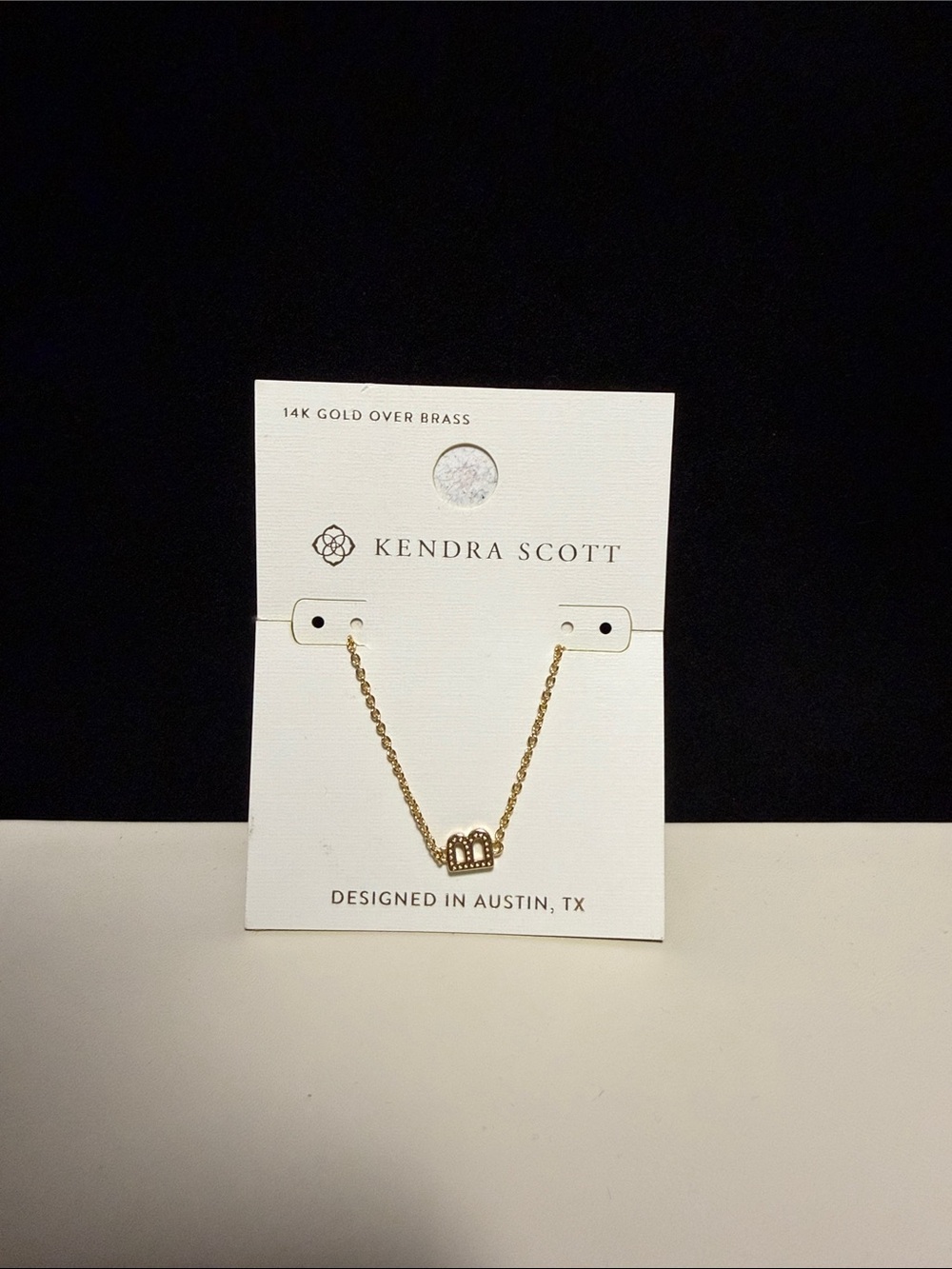Kendra Scott NWT 14K Gold Over Brass Mini "B" Initial Pendant Necklace